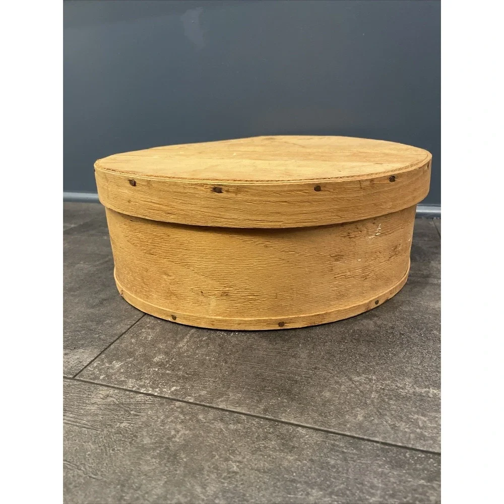VTG Wooden Dufeck's Cheese Round Box w/Lid 15
